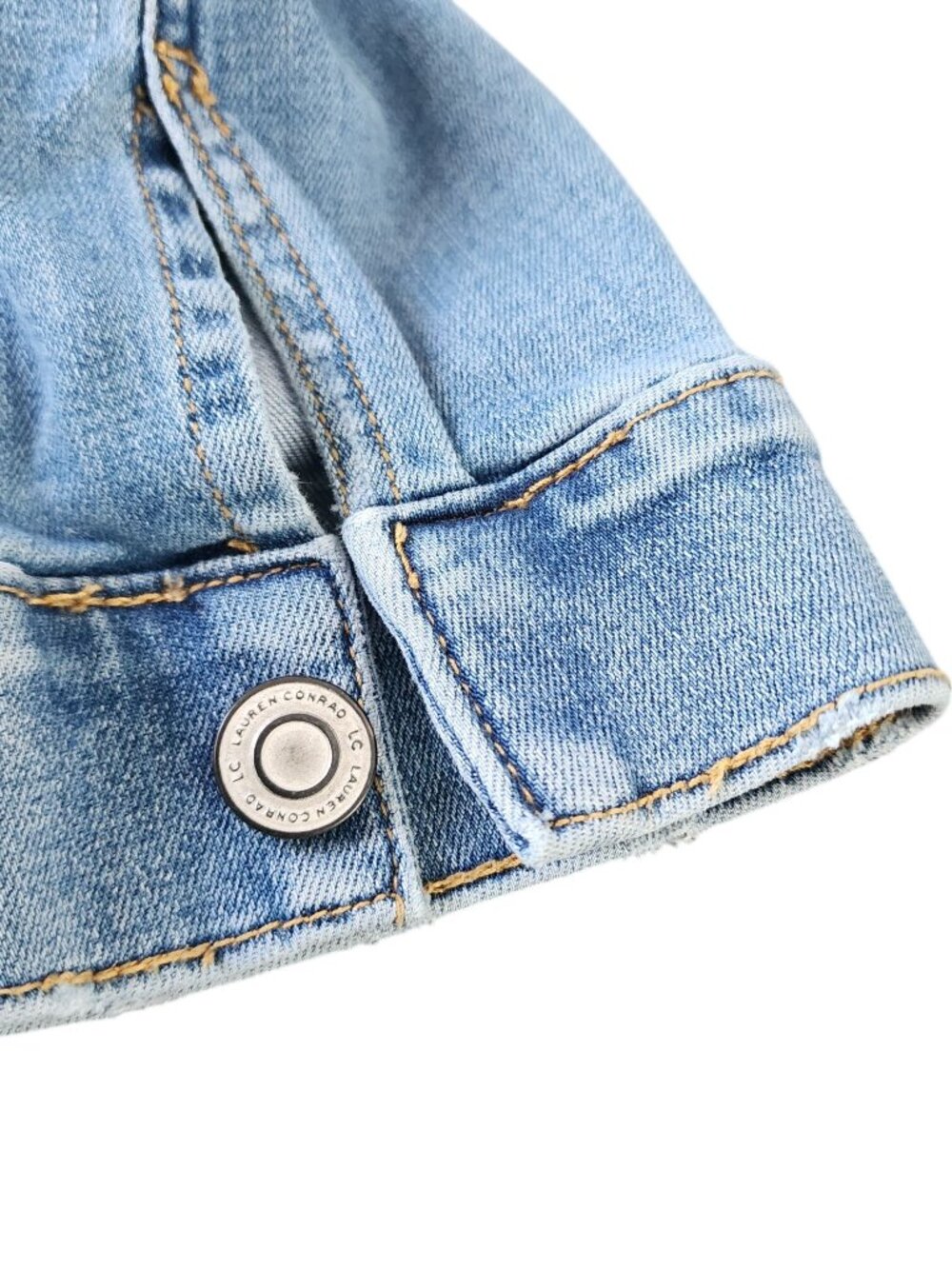 Lauren Conrad Womens Denim Jean Jacket Small Blue AS IS - Picture 3 of 4